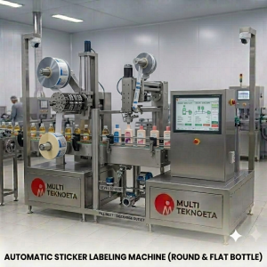 Automatic Sticker Labeling Machine (Round & Flat Bottle)