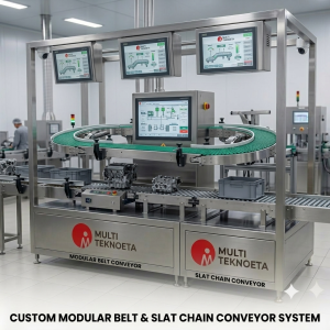 Modular Belt & Slat Chain Conveyor System Custom